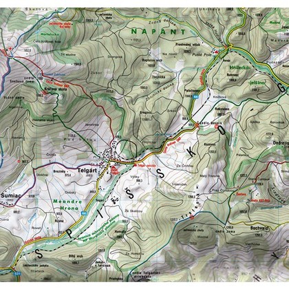 Slowakisches Paradies Touristische karte / Słowacki Raj Mapa