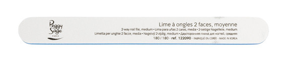 2-Way Nail File Medium 180/180 Dwustronny pilnik do paznokci- biały