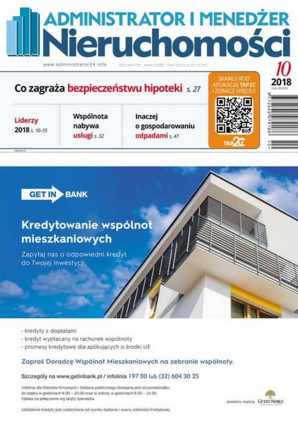 Administrator i Menedżer Nieruchomości 10/2018 - pdf