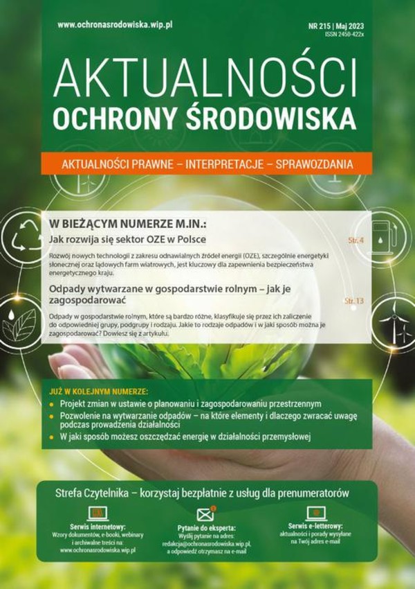 AKTUALNOŚCI OCHRONY ŚRODOWISKA nr 215 - mobi, epub, pdf