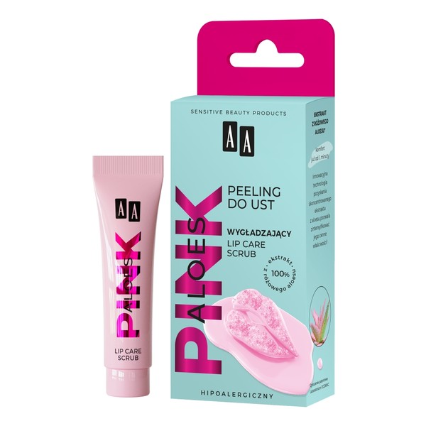 Aloes Pink Wygładzający peeling do ust