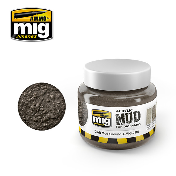 Acrylic Mud for Dioramas - Dark Mud Ground (250 ml)