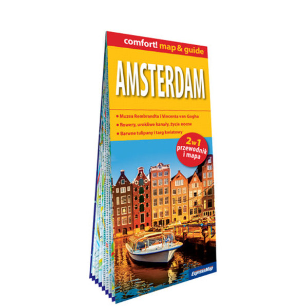 Amsterdam laminowany map&guide 2w1: przewodnik i mapa