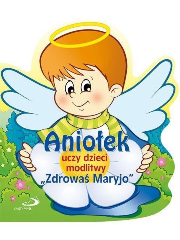 Aniołek uczy dzieci modlitwy `Zdrowaś Maryjo`