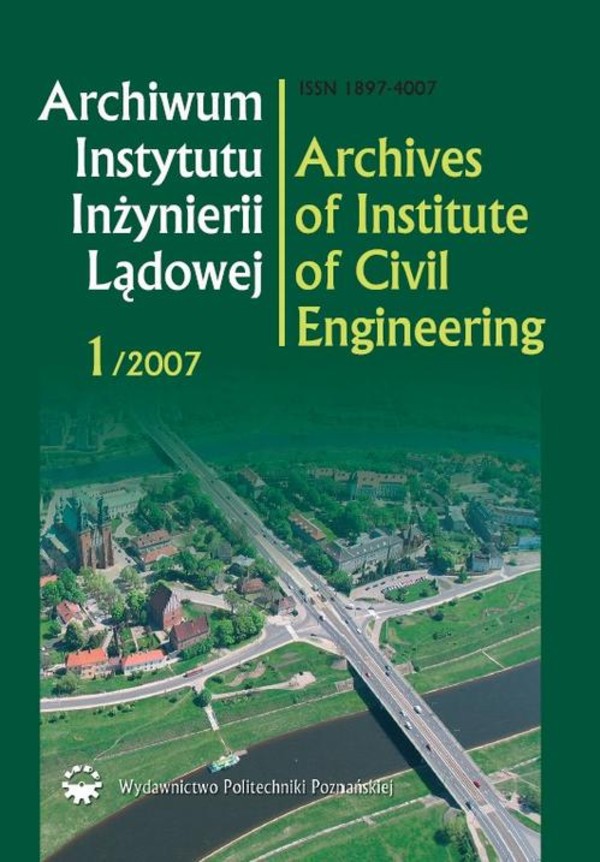 Archiwum Instytutu Inżynierii Lądowej, nr 1 - pdf