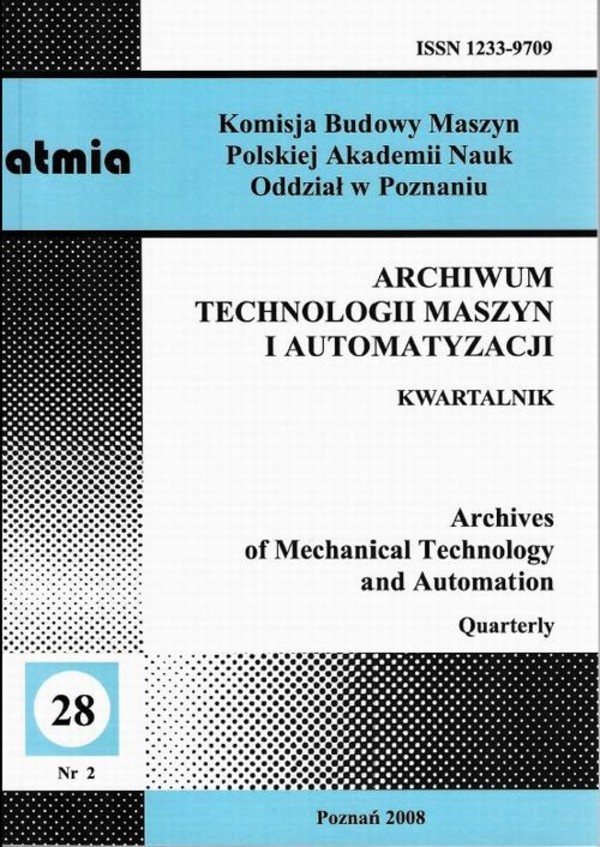 Archiwum Technologii Maszyn i Automatyzacji 28/2 - pdf