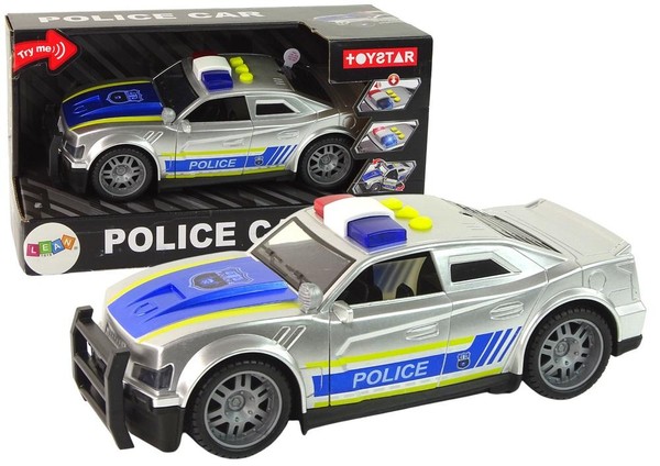 Auto Policja 1:14 srebrne