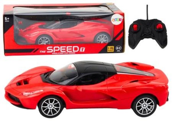 Auto sportowe czerwone 1:16