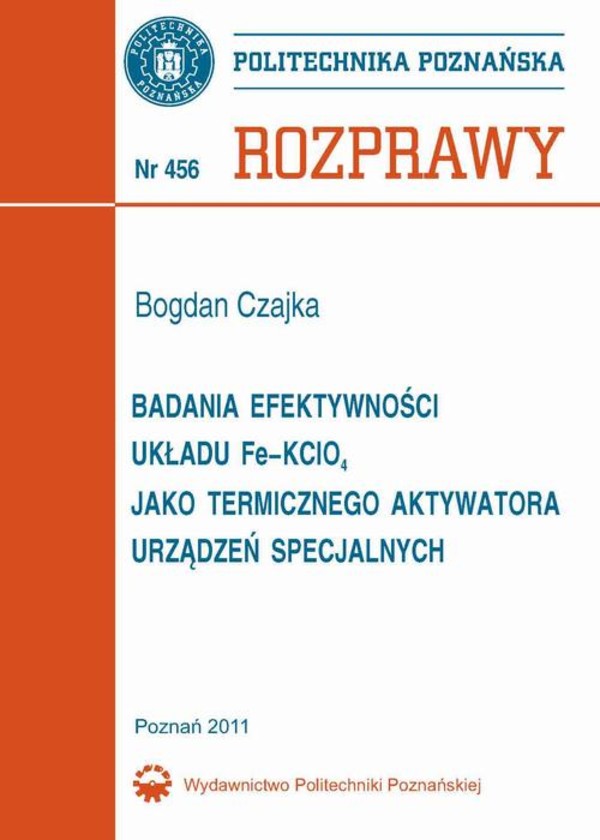 Badania efektywności układu Fe–KClO4 jako termicznego aktywatora urządzeń specjalnych - pdf