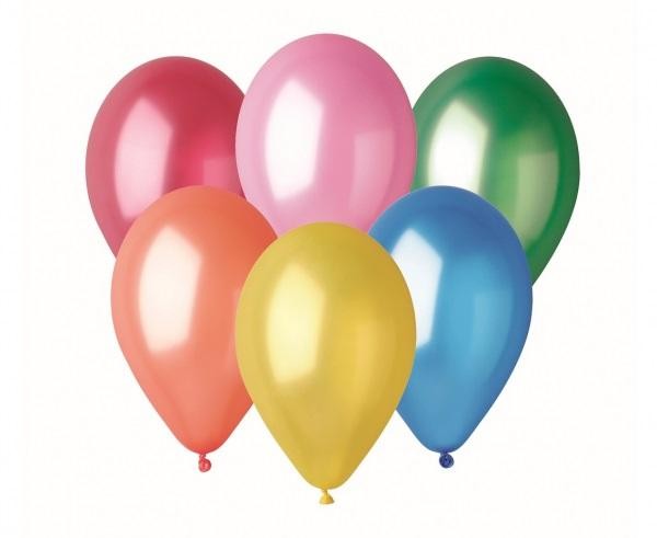 Balony AM80 metal różnokolorowe 20cm 100szt