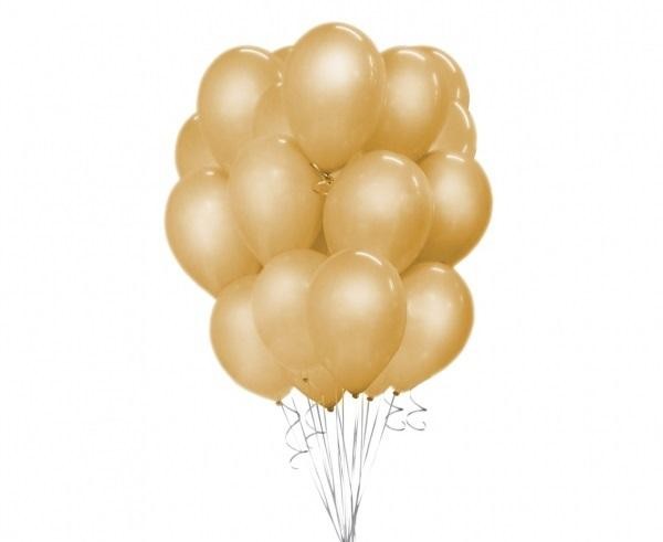 Balony Beauty&Charm metaliczne złote 30cm 50szt