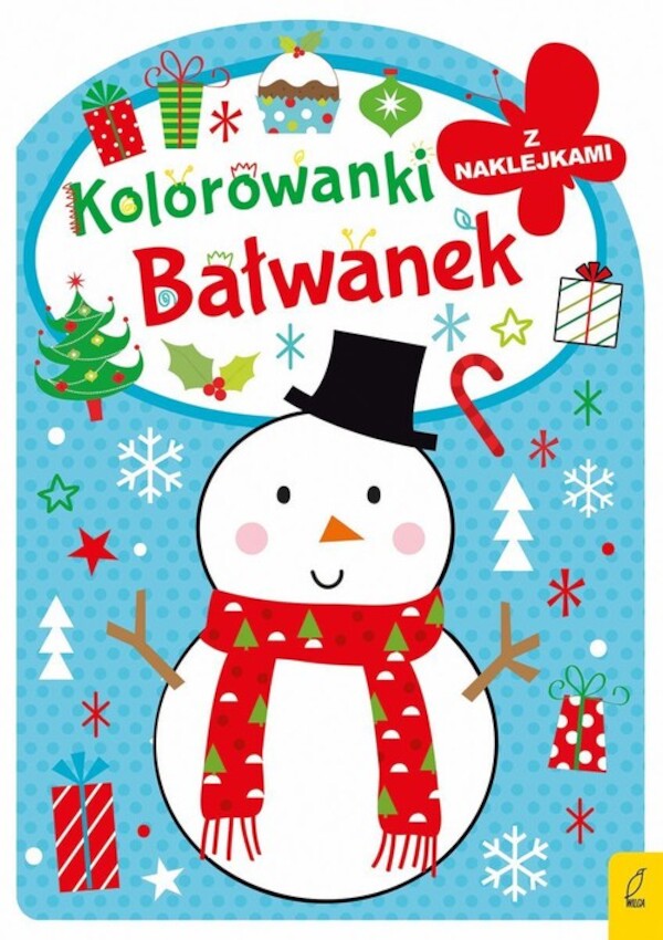 Bałwanek Kolorowanka z wykrojnikiem Kolorowanki z naklejkami