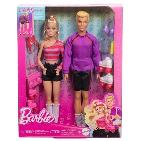 Barbie Fashionistas Barbie i Ken na wrotkach HXK90