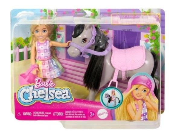 Barbie Fashionistas Chelsea Lalka + kocyk HTK29