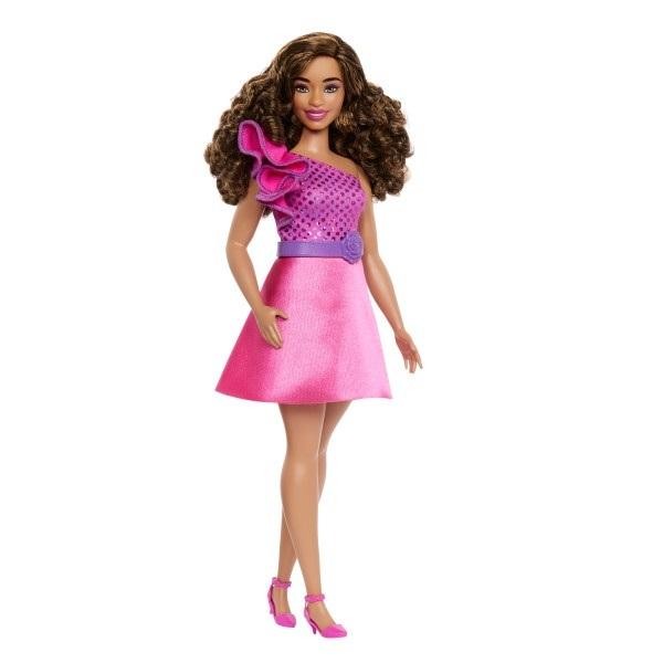 Barbie Fashionistas Lalka Sukienka wieczorowy róż HRH22