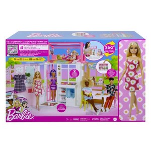 Barbie Kompaktowy domek + lalka