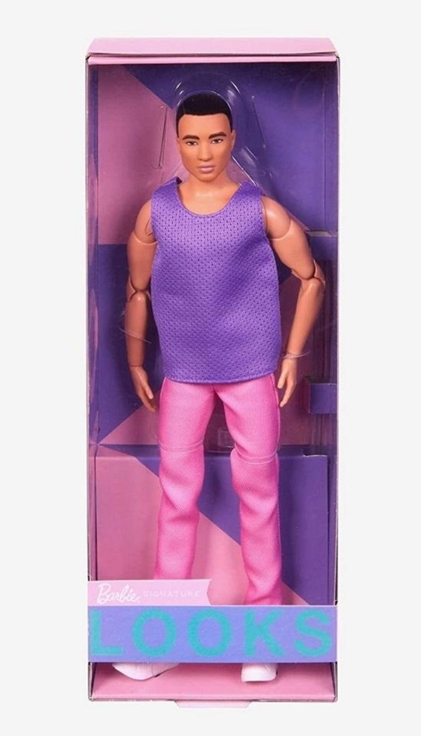 Barbie Looks Lalka Ken fiolet HJW84
