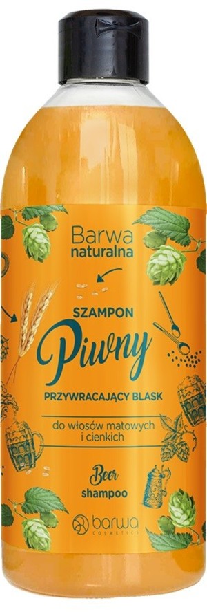 Naturalna Szampon do włosów Piwny przywracający blask - włosy cienkie i matowe