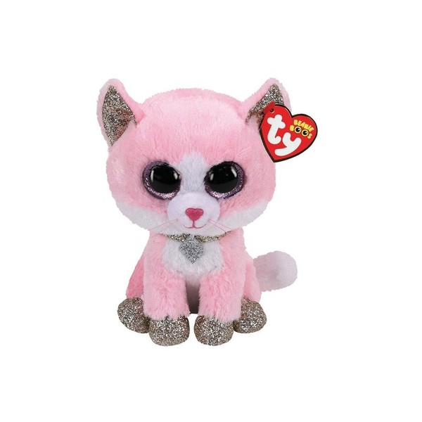Beanie Boos Fiona - Różowy kot 15 cm