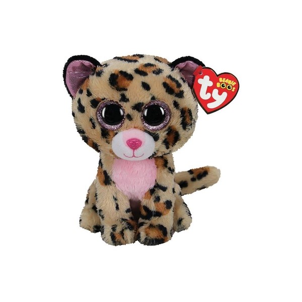 Beanie Boos Livvie - Leopard brązowo-różowy 15 cm