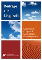 Beitrage zur Linguistik. Grammatik - Pragmatik - Lexikologie - Rechtssprache - pdf