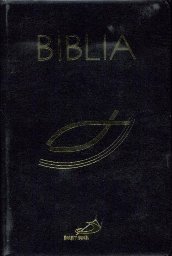 Biblia z rybką i suwakiem czarna