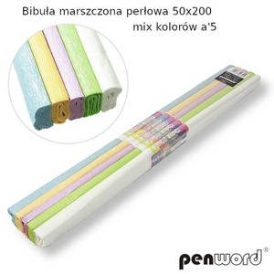 Bibuła marszczona perłowa 50x200 (5szt)