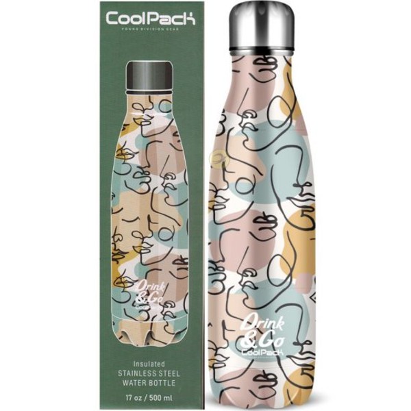 Bidon metalowy 500ml coolpack termo bottle art deco