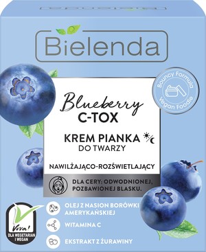 Blueberry C-TOX Krem-pianka do twarzy nawilżająco-rozświetlający