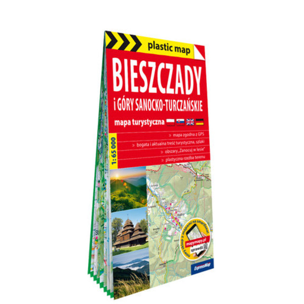 Bieszczady i Góry Sanocko-Turczańskie mapa turystyczna 1:65 000