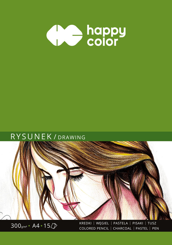 Blok happy color do rysunku art a4 15 arkuszy 300g