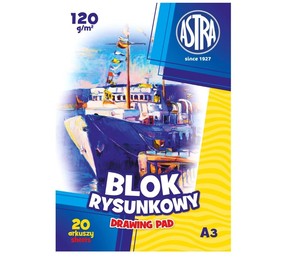 Blok rysunkowy A3/20K 120g (10szt) ASTRA