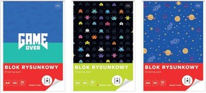 Blok rysunkowy A4/50K Game Over (5szt)