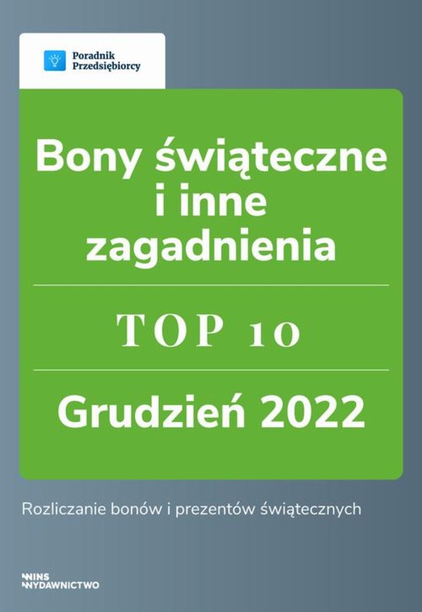 Bony świąteczne i inne zagadnienia - pdf TOP 10 Grudzień 2022