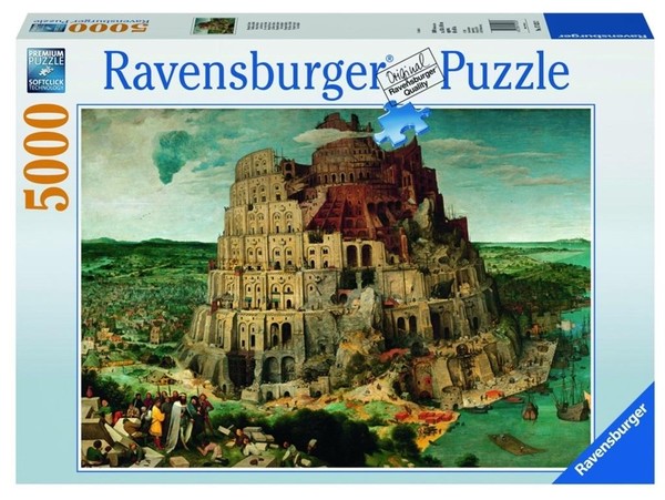 Puzzle Wieża Babel, Pieter Bruegel 5000 elementów