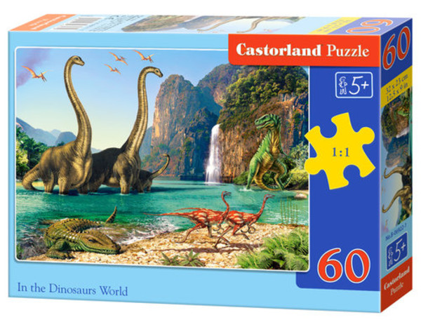 Puzzle W świecie dinozaurów 60 elementów