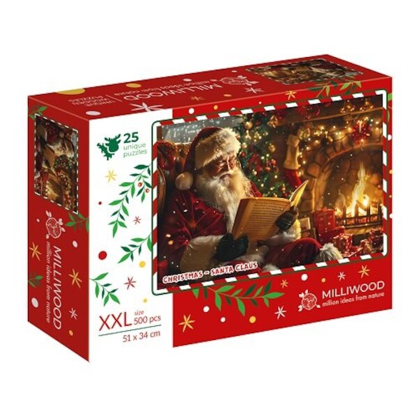 Puzzle drewniane Christmas Święty Mikołaj 500 elementów