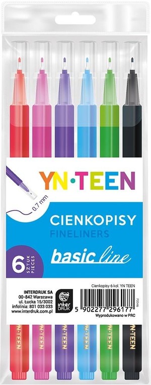 Cienkopis Basic Line 6 kolorów