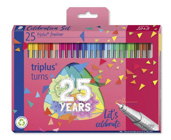 Cienkopis triplus, 0,3 mm, 25 kol. (20+5 gratis) w opak., staedtler