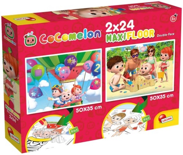 Puzzle dwustronne podłogowe Cocomelon Bądź uprzejmy dla wszystkich 2x24 elementy
