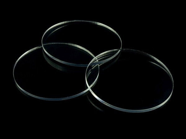 Podstawki akrylowe - Transparentne - Okrągłe 3x80 mm (3)