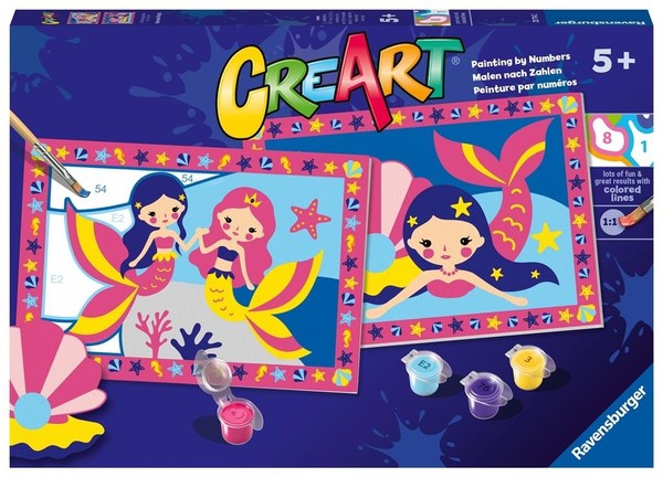 Malowanie po numerach CreArt dla dzieci Syreny
