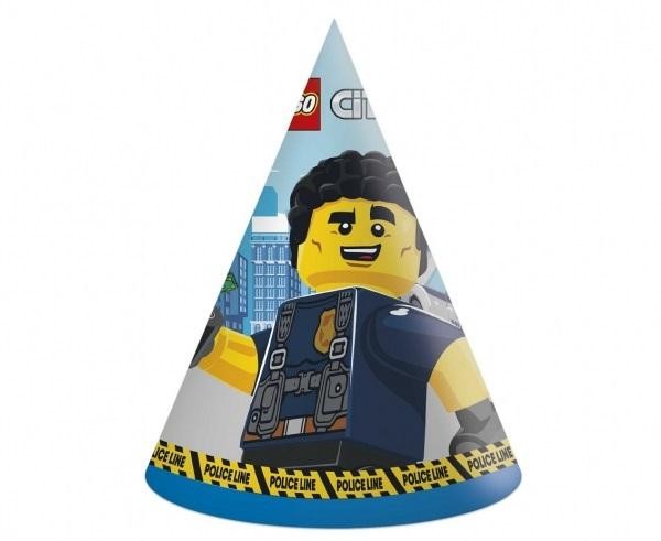 Czapeczki papierowe Lego City 6szt