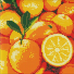 Diamentowa mozaika bez ramy Soczysta pomarańcza