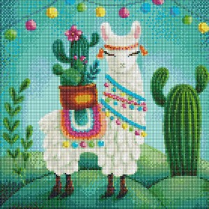 Diamentowa mozaika Jolly Llama 40x40 cm