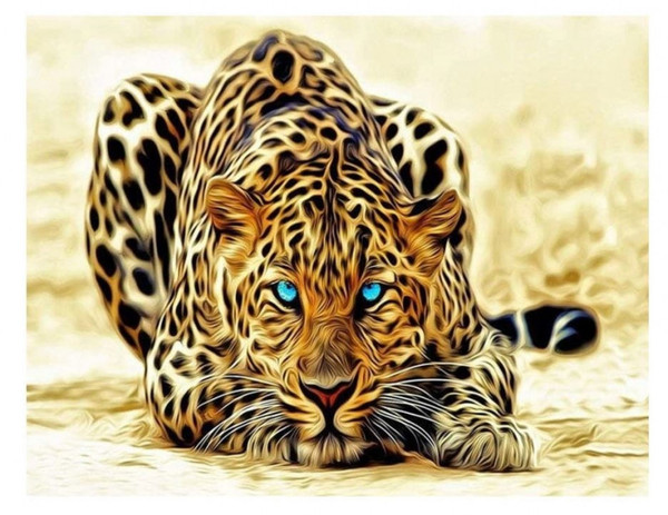 Diamentowa mozaika Leopard
