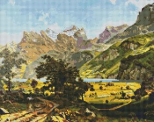 Diamentowa mozaika Magiczny krajobraz 40x50 cm