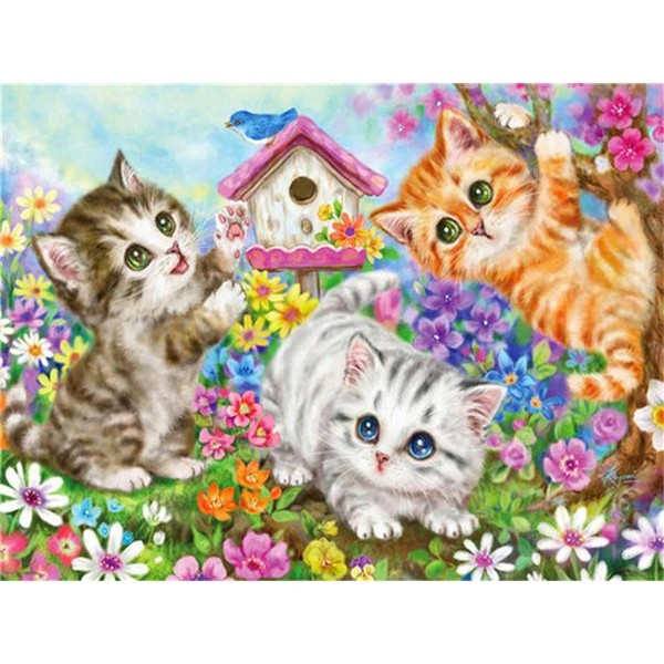 Diamentowa mozaika Trzy wesołe kotki