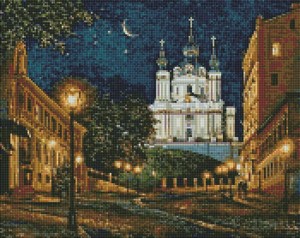 Diamentowa mozaika Wieczór Kijów 40x50 cm
