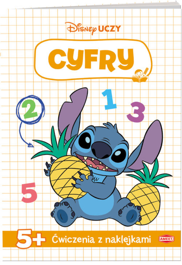 Disney uczy Stitch Ćwiczenia z naklejkami Cyfry